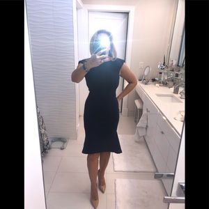 Tracy Reese navy stretch mermaid dress. Sz 2. Back zipper broken